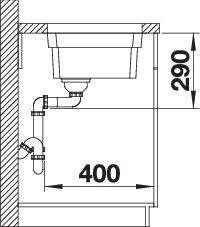 Actual product image Blanco Etagon 700-U (Undermount sink, 74 cm, 44 cm)