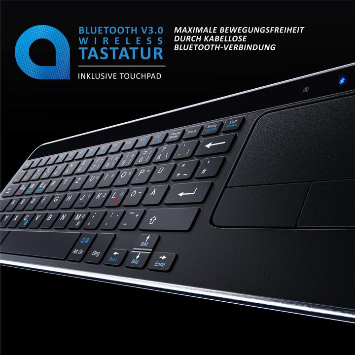 Actual product image Aplic Wireless Keyboard, Slim Bluetooth Keyboard with Touchpad & Multitouch Gesture Control (DE, Wireless)