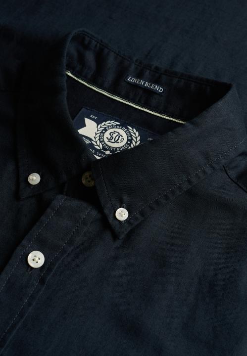 Immagine prodotto Superdry Baumwoll-Leinen-Hemd mit langen Ärmeln (S)