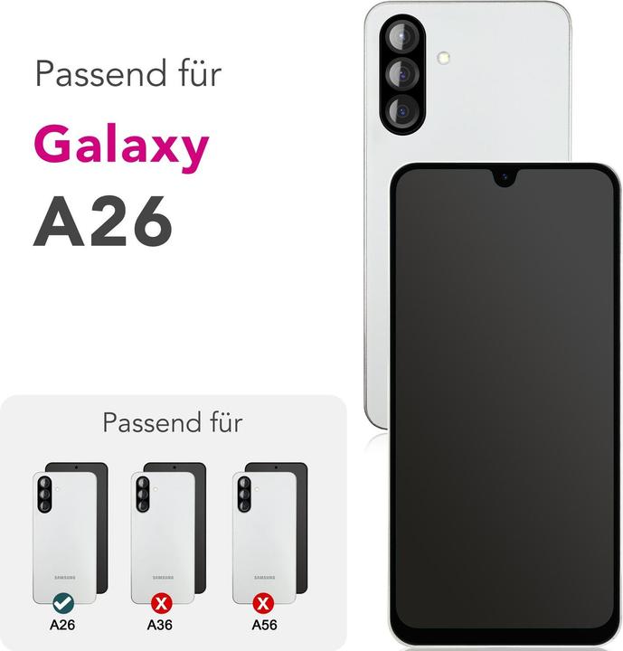 Actual product image Nalia ArmorGlassX - 2x Display Schutzglas - Full Screen Protection 9H Tempered Glass (2 Piece, Samsung Galaxy A26)