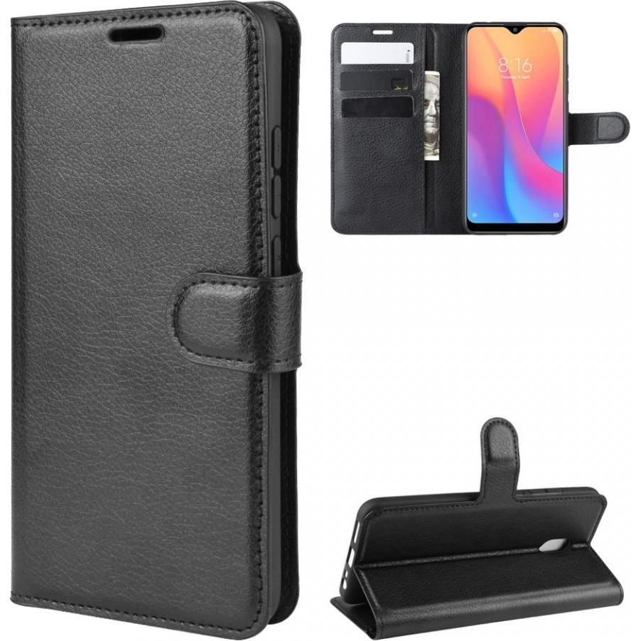 Screenguard Xiaomi Redmi 8A Leather Guard Lederhülle (Xiaomi Redmi 8A), Smartphone Hülle, Schwarz