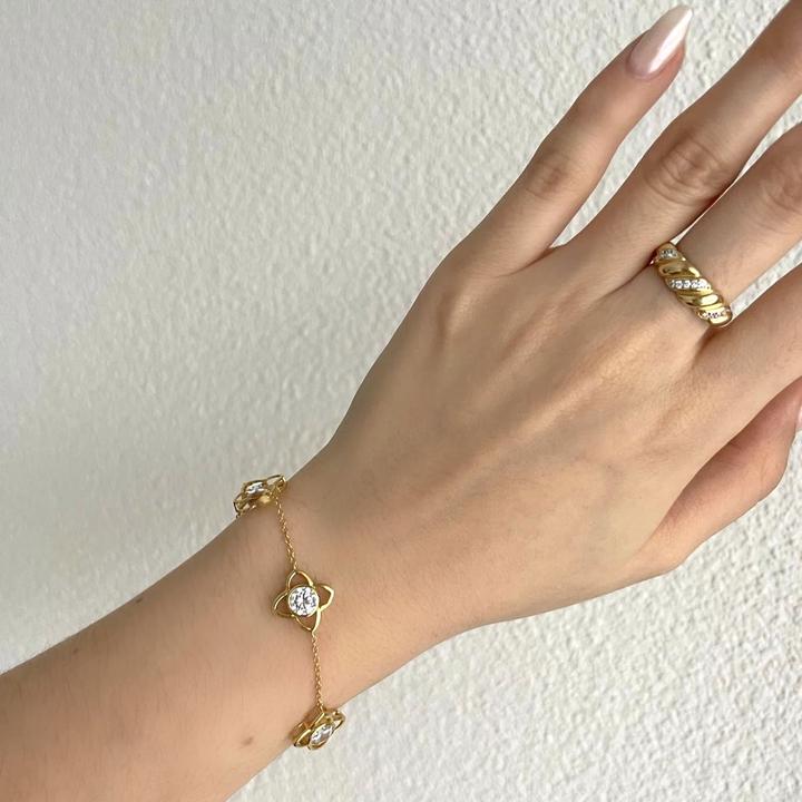 Produktbild Candy Armband Gemma, 925 Sterling Silber, vergoldet (20 cm, 925 Sterling Silber, 18k vergoldet, 925er Sterlingsilber)