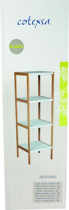 Image du produit MSV ETAGERE 4 NIVEAUX BAMBOU ET MDF 34X33X110 (33 x 34 x 110 cm)