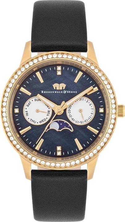 Image du produit Multifonctions Amidala en cuir véritable or jaune - 34088 (Montre analogique, 38 mm)
