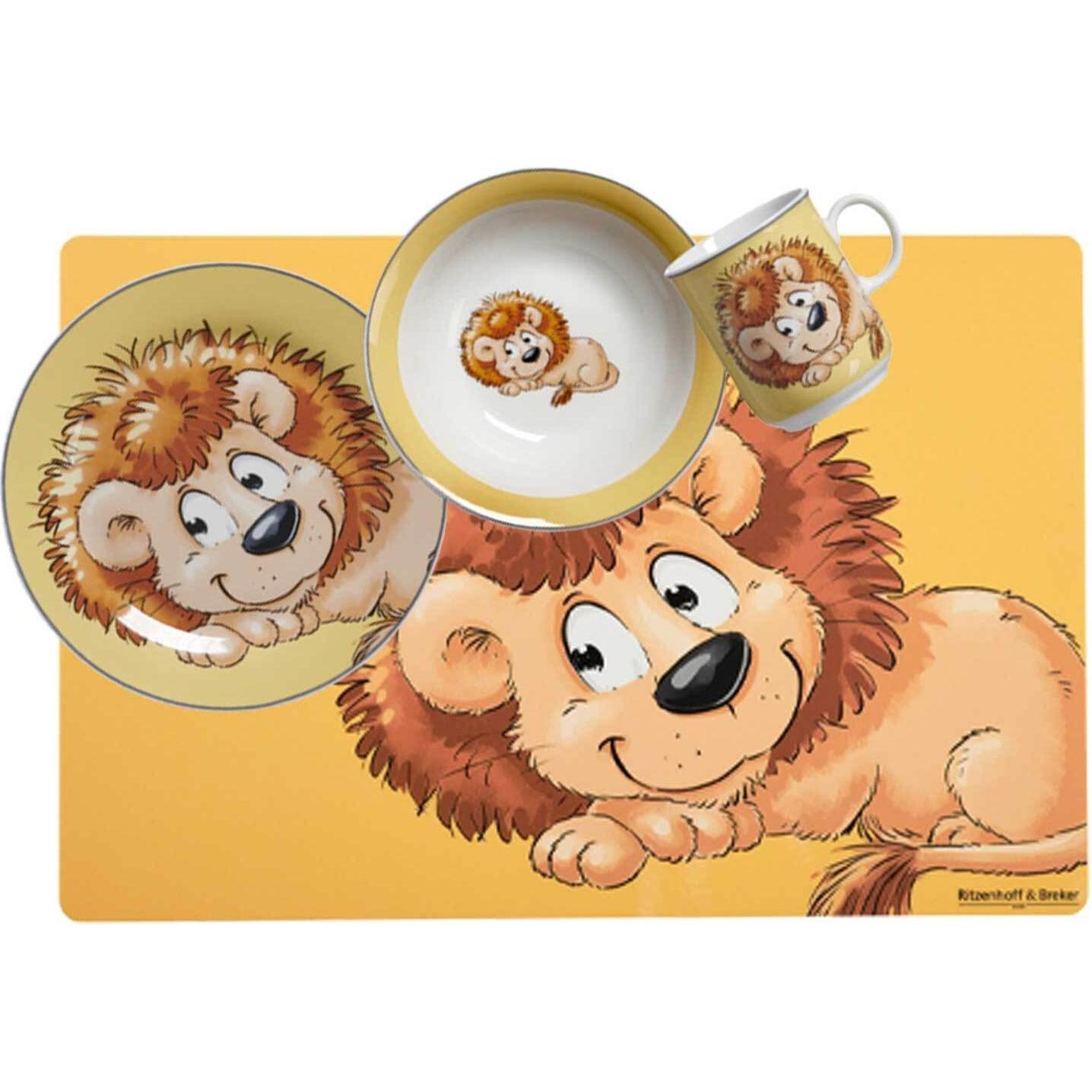 Thumbnail - Ritzenhoff & Breker, Kindergeschirr + Kinderbesteck, Kindergeschirr + Tischmatte Happy Zoo
