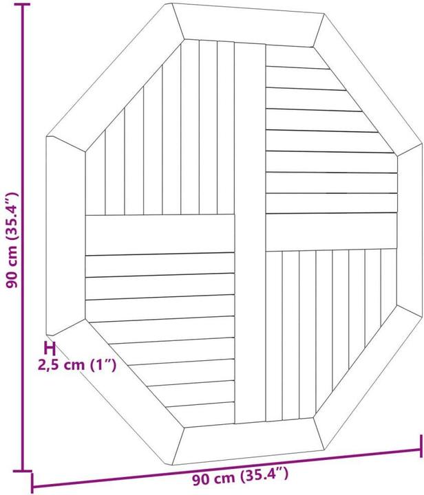 Produktbild vidaXL Tischplatte (90 x 90 cm)