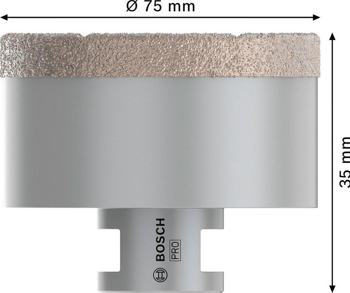Produktbild Bosch Professional Zubehör PRO Core Cutter dry, 75 x 35 x 22,23 mm (75 mm)