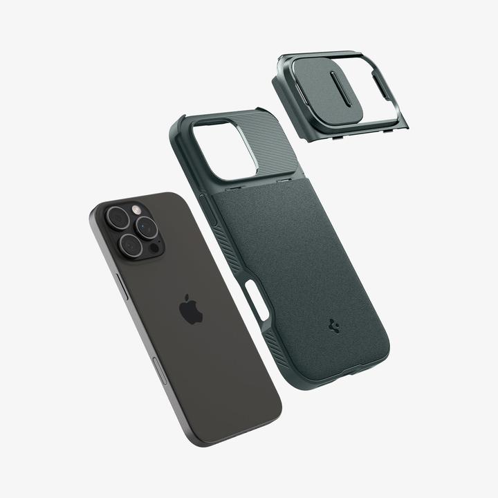 Produktbild Spigen Optik Armor Mag Magsafe Hülle für iPhone 16 Pro Max 6,9" abgrundtief grün (Apple iPhone 16 Pro Max)