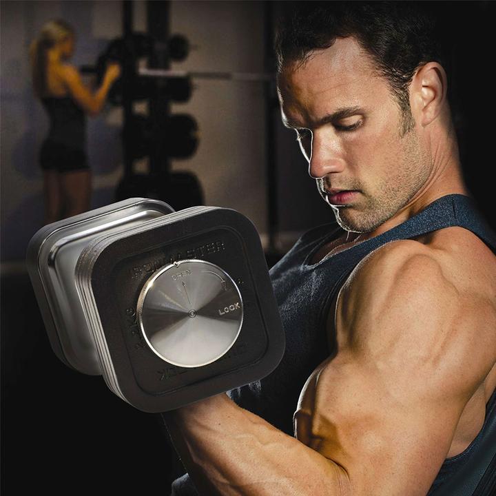 Actual product image Ironmaster Quick-Lock Dumbbell Handle Set Adjustable 68 kg