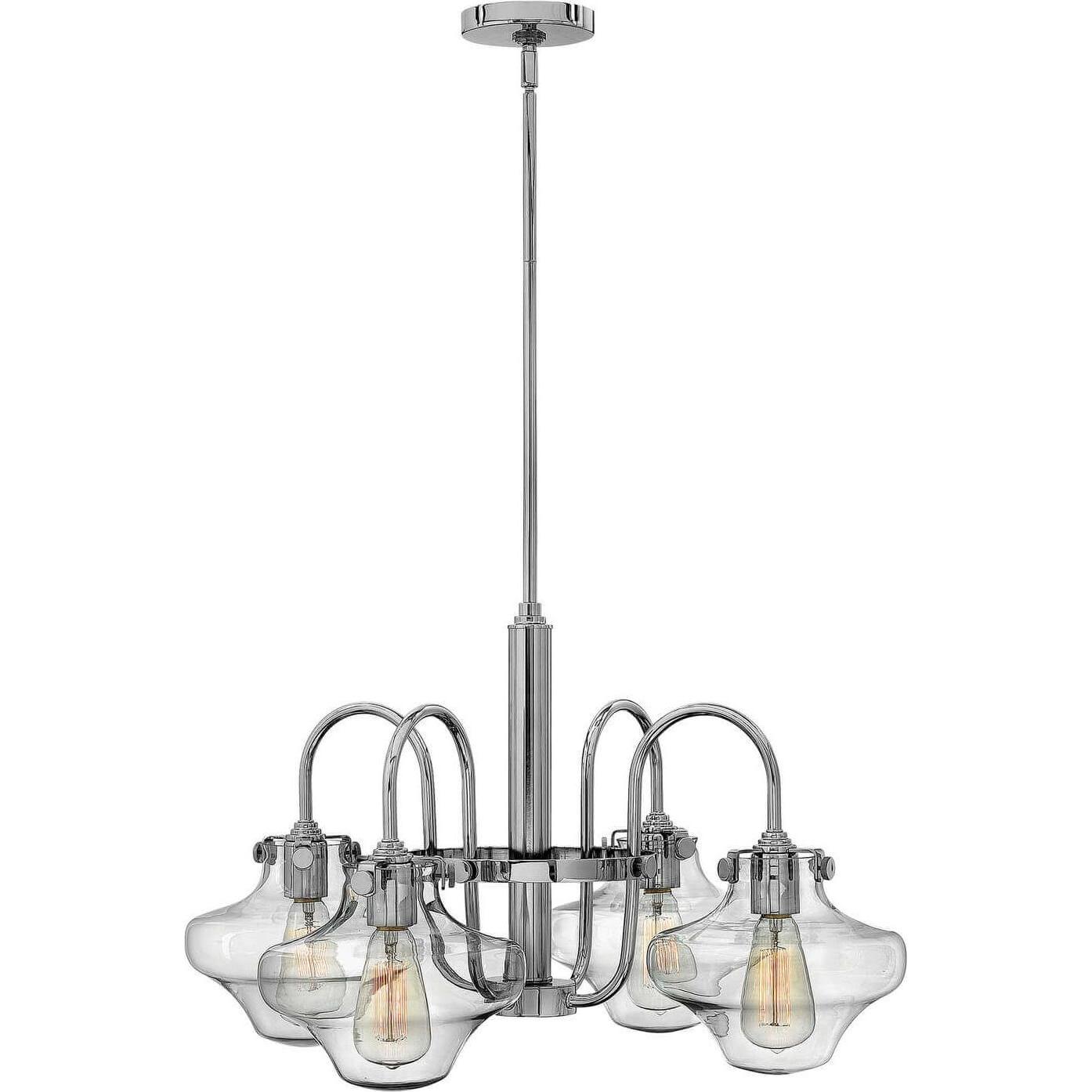 Elstead Lighting, Kronleuchter, Congress Kronleuchter E27 4-fach 36cm Chrom (66.70 cm)