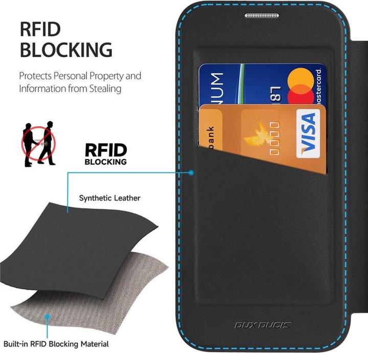 Produktbild Dux Ducis Skin X Pro 360° Ring Stand Series Lederhülle (Apple iPhone 17 Pro Max)