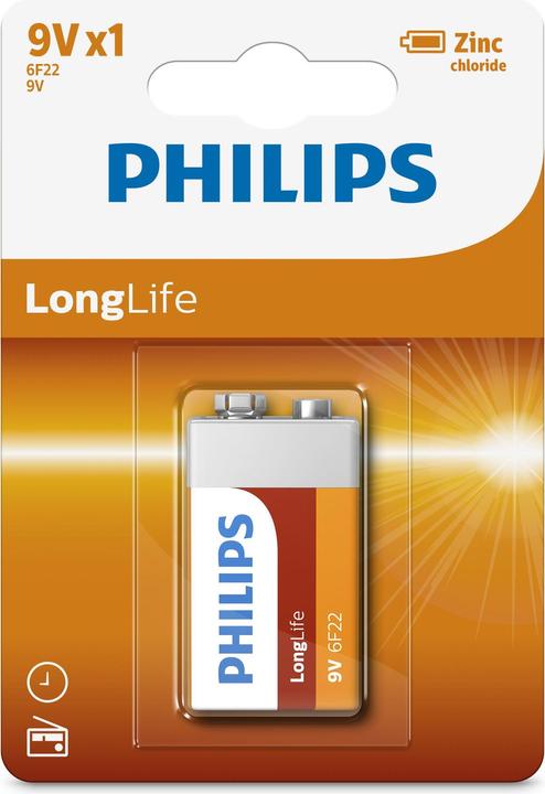Produktbild Philips LongLife (1 Stk., 9V Block)