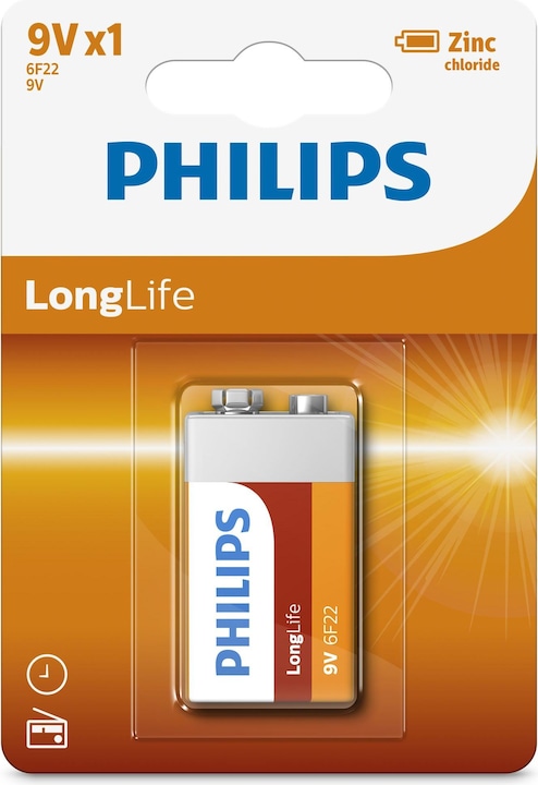Actual product image Philips LongLife (1 pcs., 9V Block)