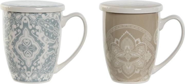 Actual product image Esprit Filtertasse für Teeaufgüsse Home Blau Beige Edelstahl Porzellan 380 ml (2 Stück) (380 ml, 2 x)