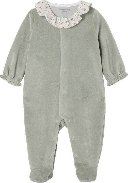 Produktbild Vertbaudet Mädchen Baby Samtstrampler mit breitem Kragen (80)