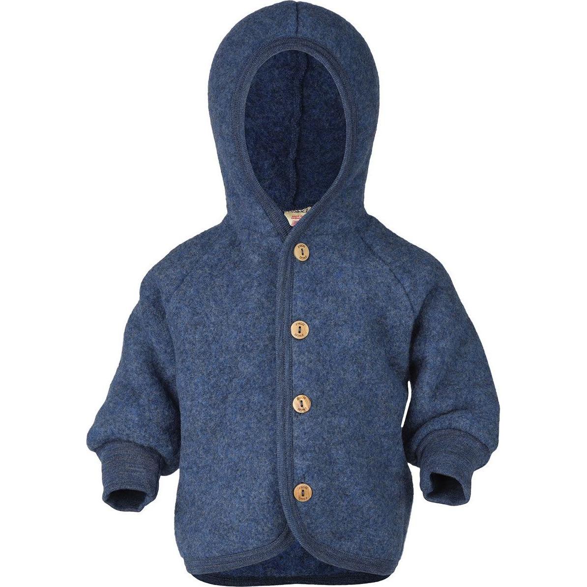 Engel Natur, Unisex, Jacke, Fleece Hoodie Jacke (56), Blau, 56