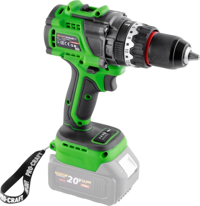 Produktbild Procraft PA18ProBL-BB Akku Schlagbohrschrauber 20 V 180 Nm Brushless + 1x Akku 4,0 Ah + Ladegerät (Schlagbohrschrauber)