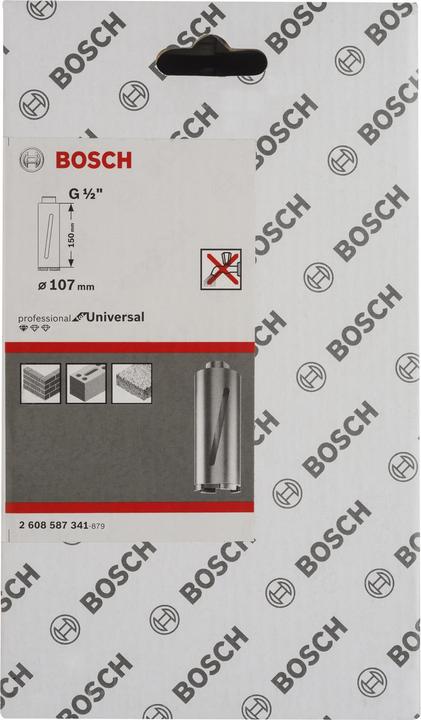 Image du produit Bosch Professional Zubehör Couronne diamantée pour carottage à sec G 1/2", Standard for Universal, 107mm, 150mm, 6, 7mm (107 mm)