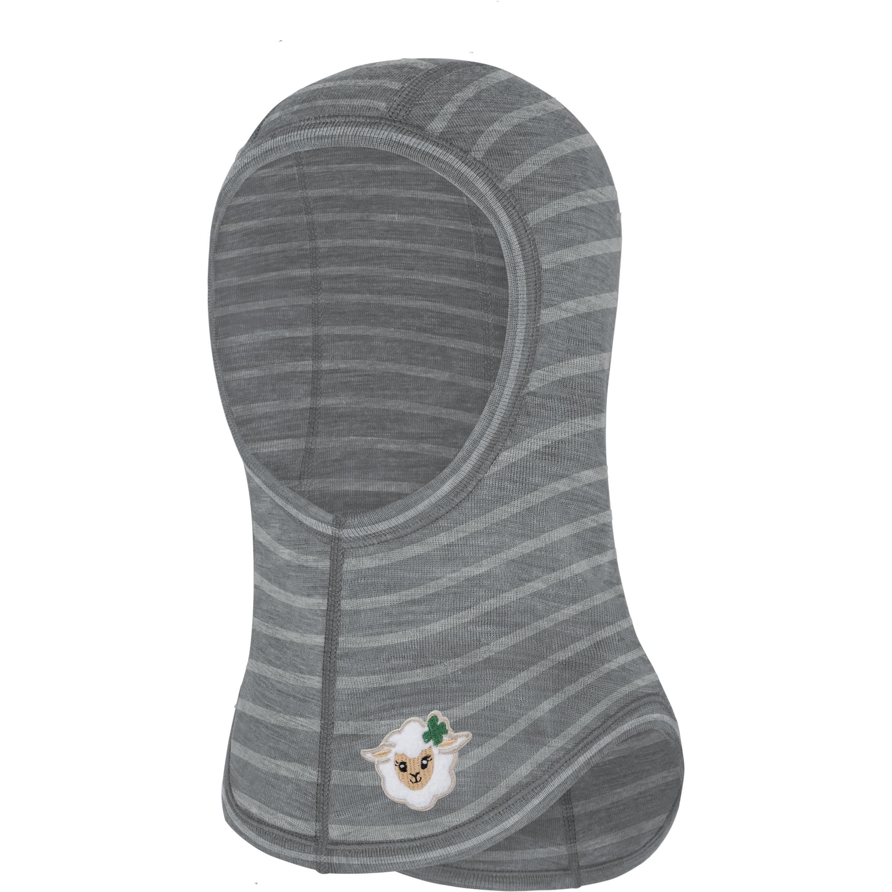 Normani, Herren, Sturmhaube + Halsschlauch, Baby Merino Sturmhaube „Masterton" - 9615, Grau, 128