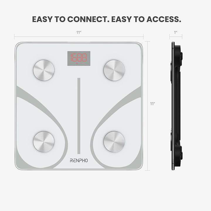Actual product image Renpho Bluetooth Digital Bathroom Scale White