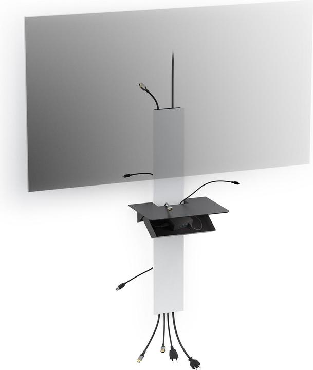 Image du produit Erard FLAK 800+ Chemin de câbles avec station d'accueil, blanc / noir (Conduit, 80 cm)