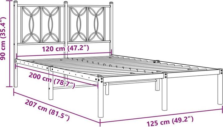 Image du produit vidaXL Bettgestell (140 x 190 cm)