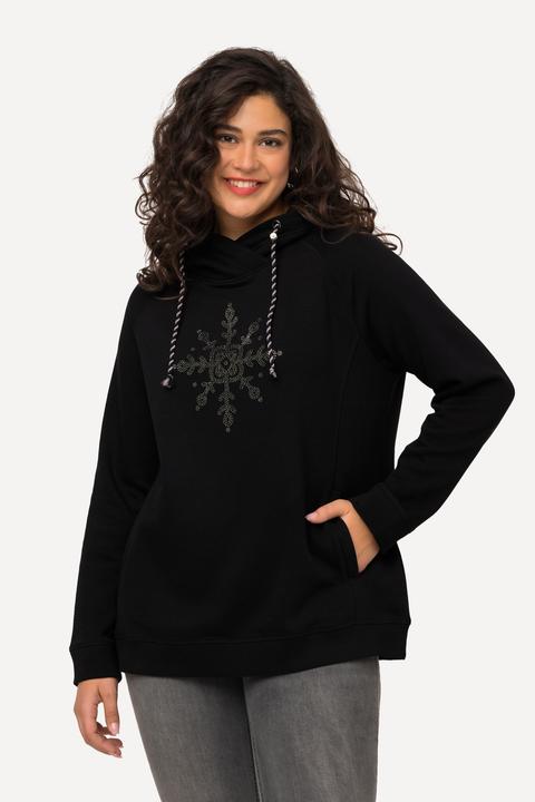 Produktbild Ulla Popken Sweatshirt, Eisstern, Stehkragen, Taschen, Langarm (42, 44)