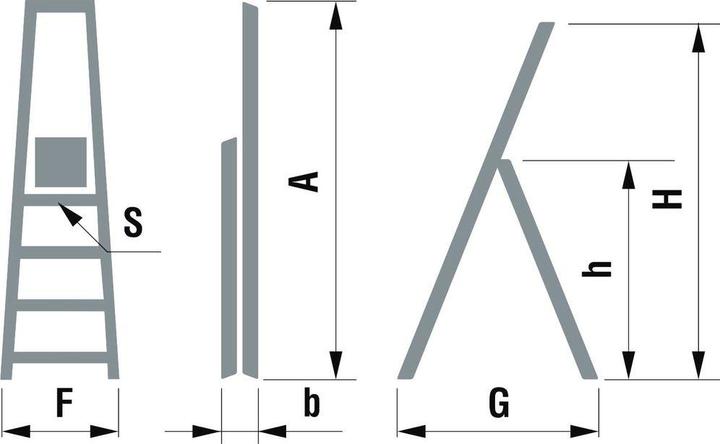 Actual product image Puag Head of household 4 levels (Stepladder, 152 cm)