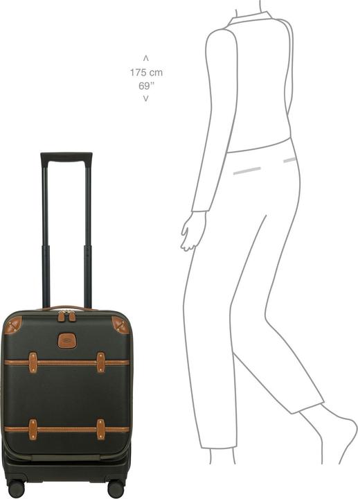 Immagine prodotto Brics Carrello cabina Bellagio a 4 ruote da 55 cm con ripiegamento elastico (40 l)