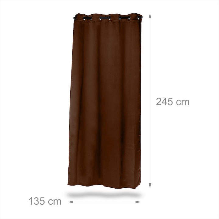 Image du produit Relaxdays Blackout Eyelet Curtains Set of 2 (135 x 245 x 0,5 cm)