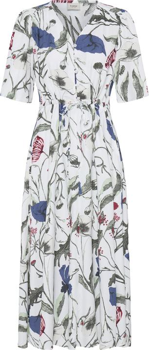 Blue, Floral, Red