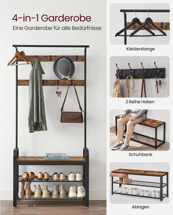 Actual product image Vasagle Wall coat rack