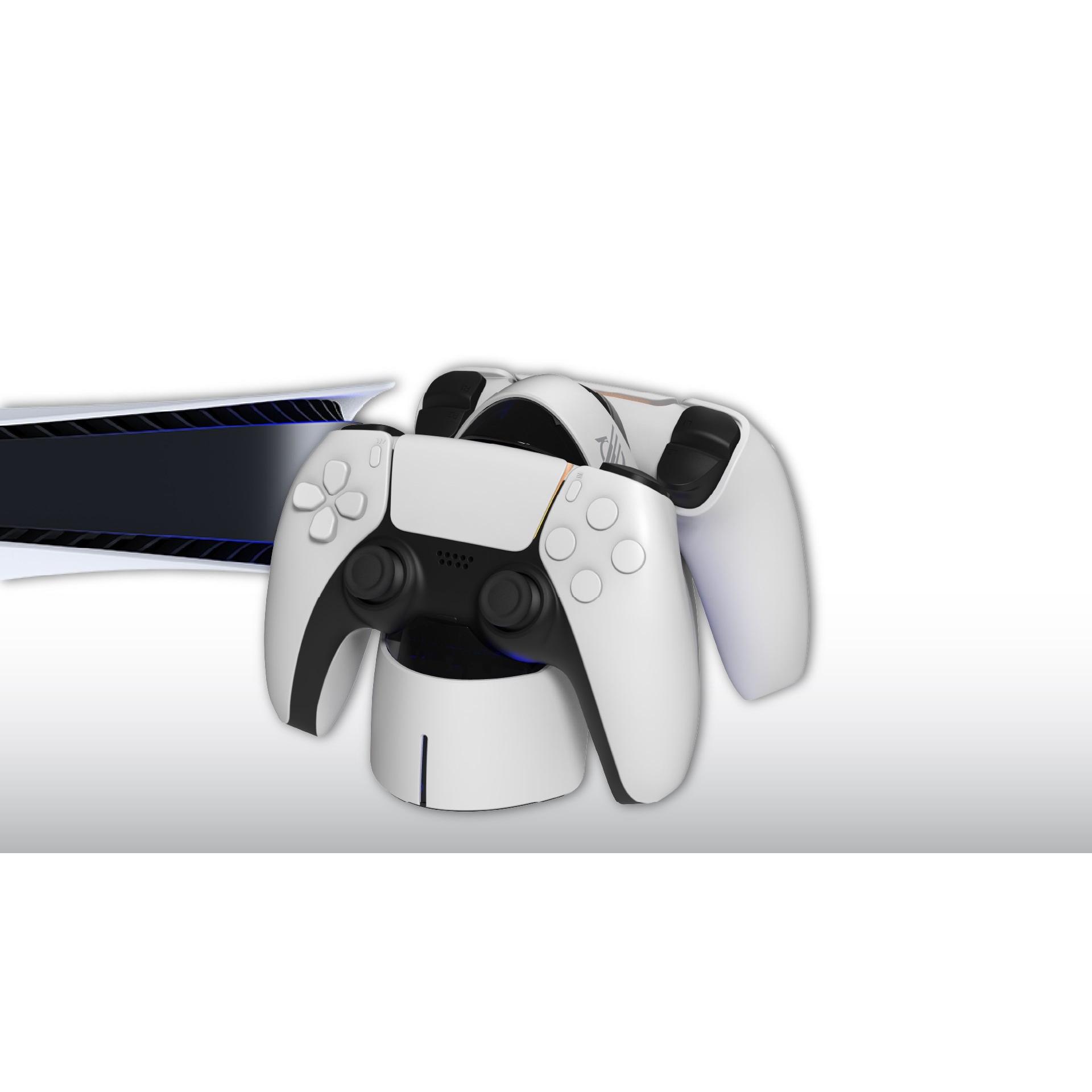 retro-bit Stazione di ricarica per Playstation 5 (PS5), Accessori per controller gaming, Bianco