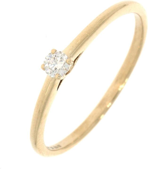 Produktbild Xen Solitaire Ring mit Diamanten 0,10 ct. 375 Gelbgold (54, 375/9 K Gold)