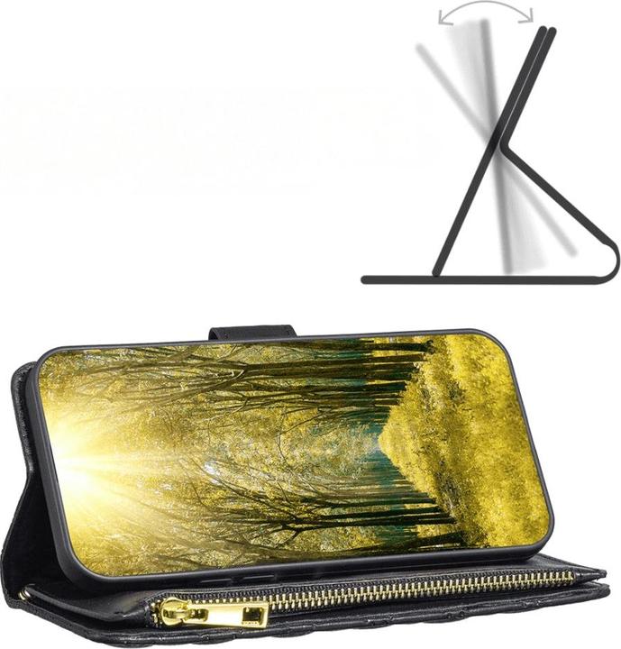 Produktbild Binfen Color Xiaomi Redmi 12C - BINFEN Brieftaschen Hülle schwarz (Xiaomi Redmi 12C)