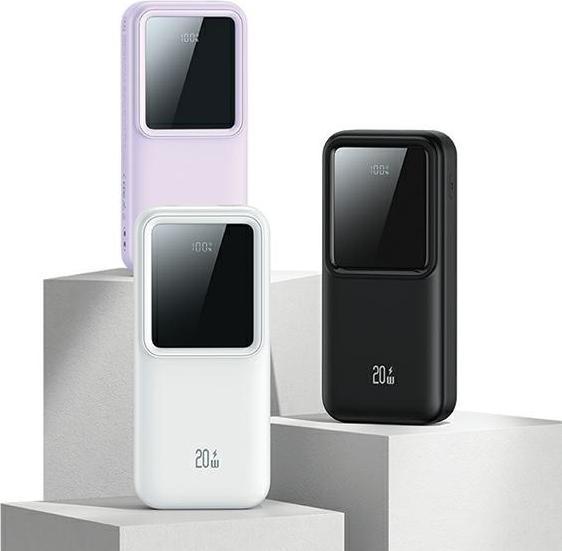 Actual product image Usams Powerbank z wbudowanymi kablami USB-C+Lightning 30000 mAh 20W PD+Qc 3.0 Fast Charge X-chel Ser (30000 mAh, 20 W, 111 Wh)