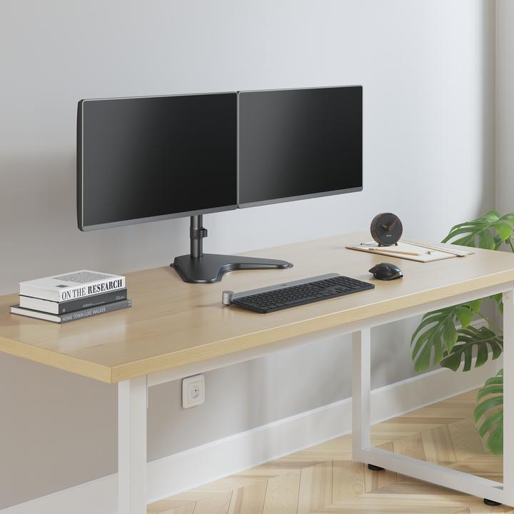 Produktbild Manhattan Standfuss Monitorarm für zwei Monitore 33 813 (Tisch, 32", 8 kg)