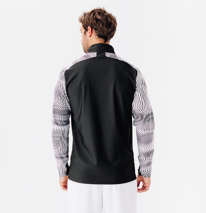 Produktbild Kipsta Fussball Sweatshirt 1/2 Zip - Viralto Wavy Club schwarz/weiss (L)