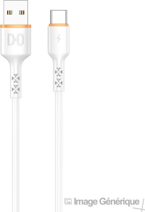 Générique Data Type-C auf USB-Kabel - 1m - Weiss - (kompatibel, Blisterpackung) (1 m)