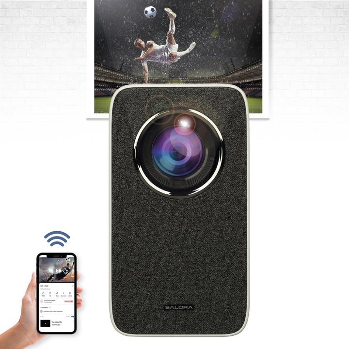Actual product image Salora - 45BHM2550, LED projector up/right HD 2500 lumen Miracast, wit (HD, 200 lm, 1.27:1)
