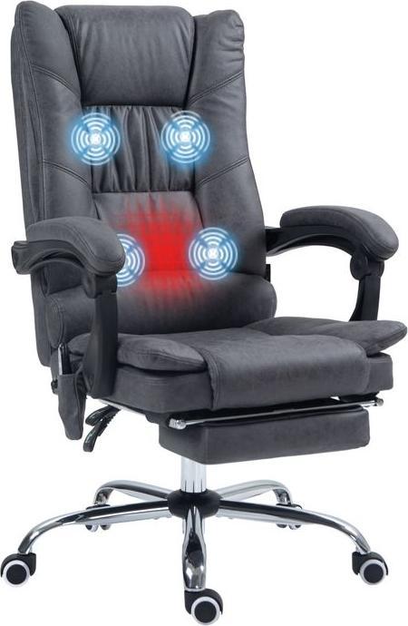 Image du produit Swisshandel24 Chaise de bureau de massage, avec fonction chauffante, avec fonction allongée, avec repose-pieds (45 - 53 cm)