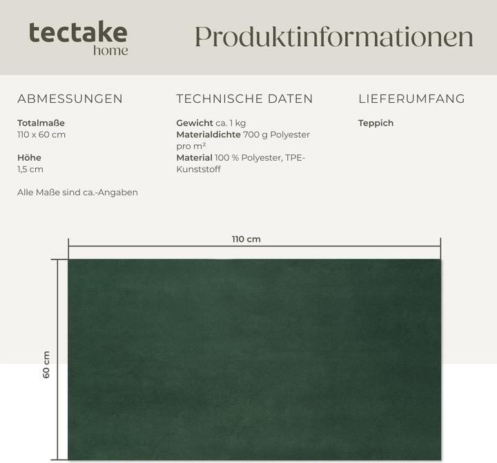 Immagine prodotto tectake Tappeto a pelo corto Soft Zone (60 x 110 cm)