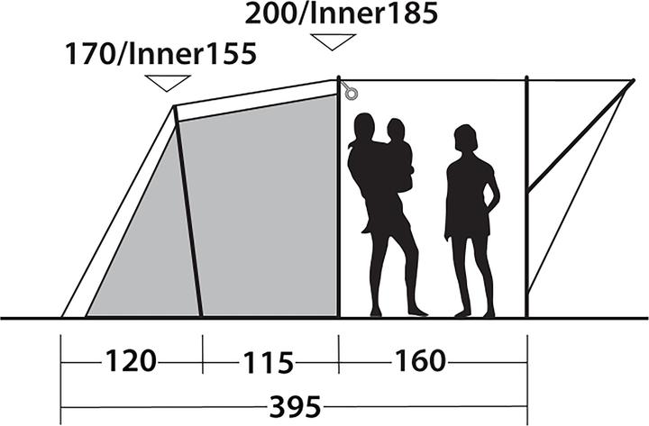 Actual product image Outwell Sky 5 (Tunnel tent, 15.20 kg, 5 persons)