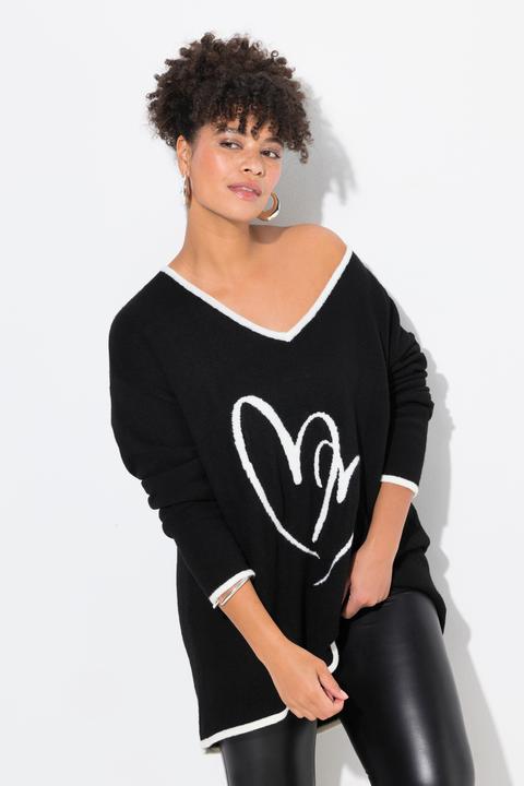 Produktbild Miamoda Pullover, bequeme Passform, Herz-Motiv (56)