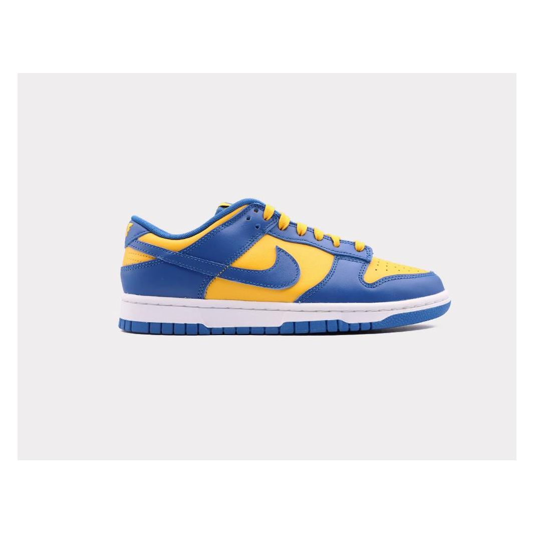 Nike, Mannen, Sneakers, Dunk Laag, Blauw, Wit, Goud, (43)