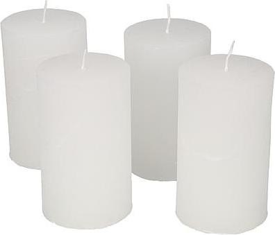 Söllner Floristik Stumpenkerze 100x60mm weiss 4erSet (4 Stk.)