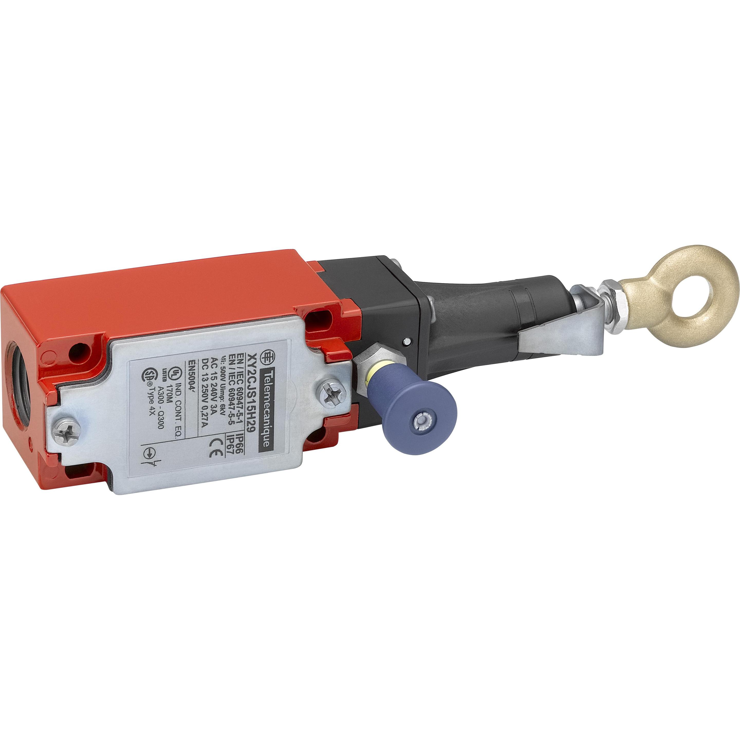 TE Sensors Rope Pull Switch, RH/LH, ISO M20 1NC 1NO, Taster + Schalter, Rot