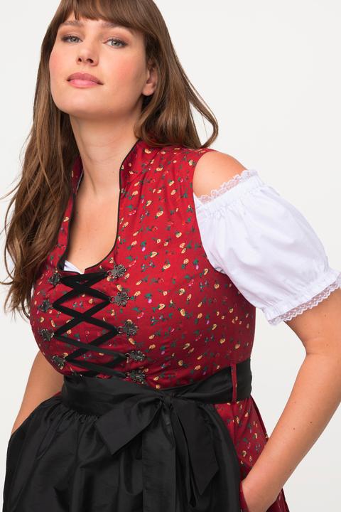 Image du produit Ulla Popken Costume traditionnel tyrolien, laçage, col montant, encolure en V, sans manches (42)