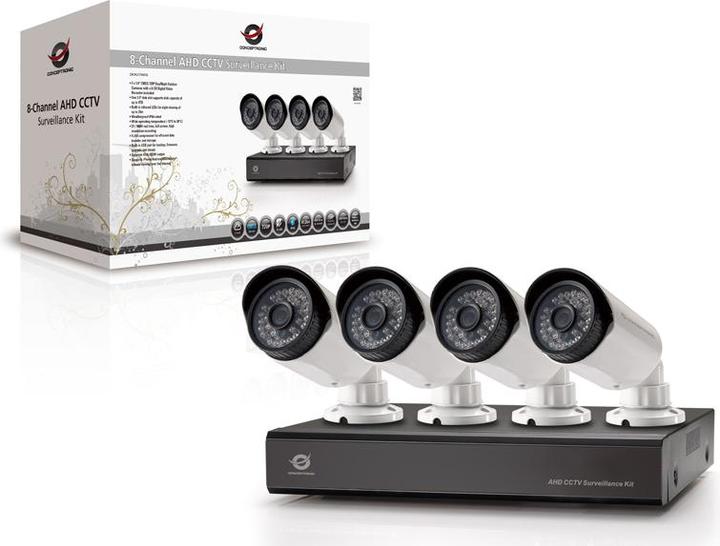Produktbild Conceptronic C8CHCCTVKITD 8-Channel AHD CCTV Surveillance Kit (1280 x 720 Pixels)