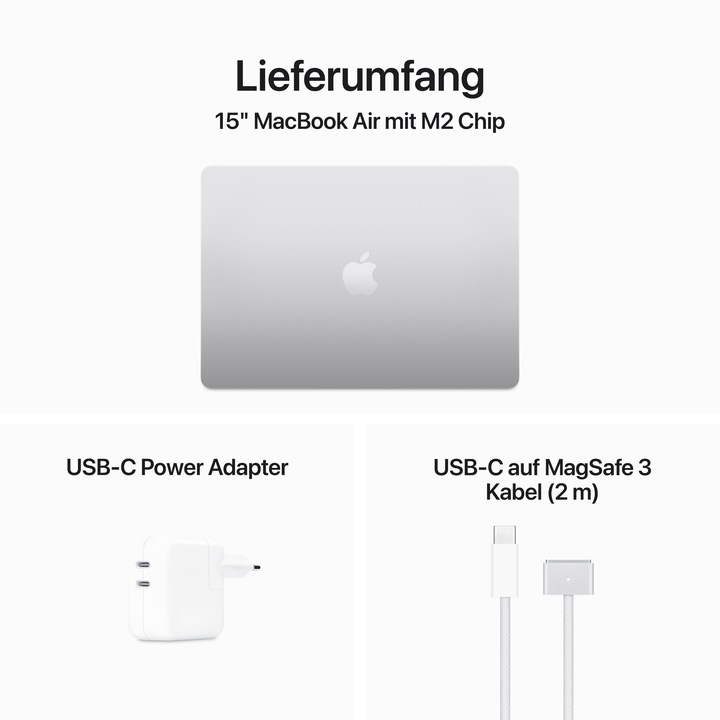 Actual product image Apple MacBook Air – 2023 (15", M2, 16 GB, 1000 GB, DE)